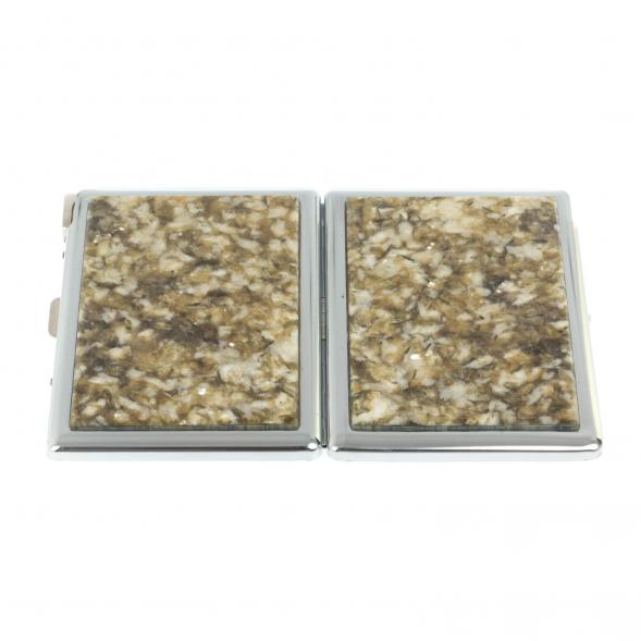 Портсигар на 10 сигарет с зажигалкой камень жельбертит 128068