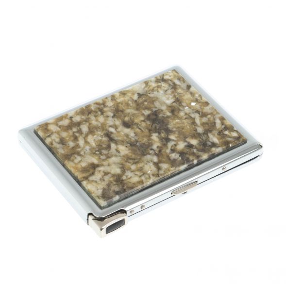 Портсигар на 10 сигарет с зажигалкой камень жельбертит 128068