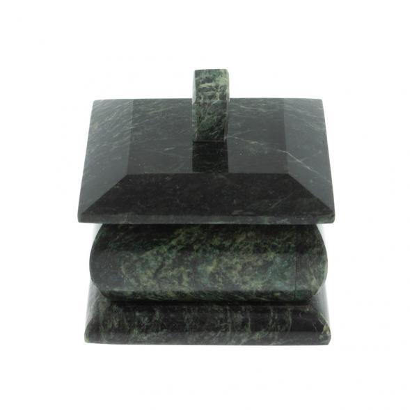 Шкатулка из шабровского змеевика 7х7х7 см 128467