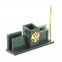 Письменный прибор &amp;quot;Россия&amp;quot; из змеевика