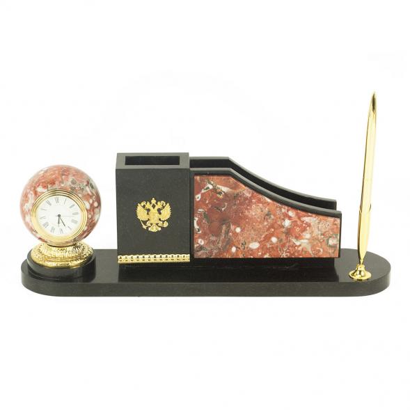 Настольный набор &amp;quot;Шар&amp;quot; креноид змеевик 118660