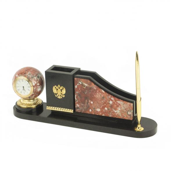 Настольный набор &amp;quot;Шар&amp;quot; креноид змеевик 118660