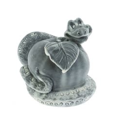 Статуэтка "Змей-Искуситель вокруг яблока (шарж)" из мраморной крошки