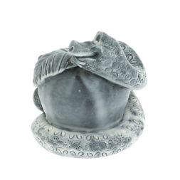 Статуэтка "Змей-Искуситель вокруг яблока (шарж)" из мраморной крошки