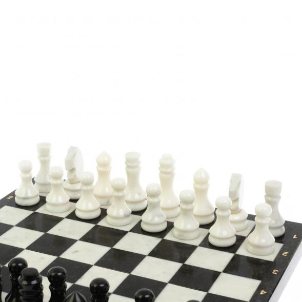 Шахматы из мрамора и гранита 3 в 1: шахматы, шашки, нарды 128763