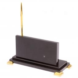 Визитница с часами "Стандарт" долерит нефрит