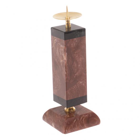 Подсвечник с ящерицей камень лемезит 4,5х4,5х13 см 126518