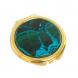 Зеркальце круглое из малахита с хризоколлой цвет золото 126742