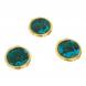 Зеркальце круглое из малахита с хризоколлой цвет золото 126742