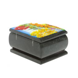 Шкатулка с расписной крышкой &amp;quot;Осень&amp;quot; 11х9х6,5 см