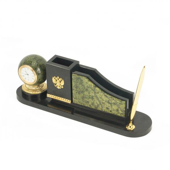 Настольный набор &amp;quot;Шар&amp;quot; змеевик 118661