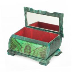 Шкатулка Хозяйка медной горы с иллюстрацией под малахит н2 17,5х10,5х8 см