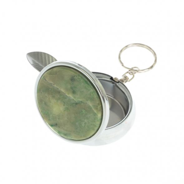 Пепельница карманная камень жадеит 5х5,5х2 см 129289