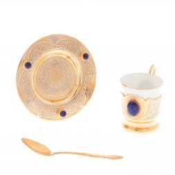 Кофейная пара &amp;quot;Лазурит&amp;quot; 80 мл Златоуст