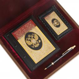 Подарочный набор "Держава" ежедневник, визитница и ручка Parker