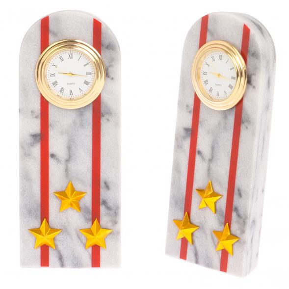 Часы &amp;quot;Погон полковник МВД&amp;quot; из мрамора 113183