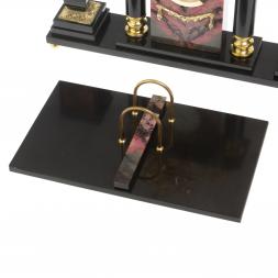 Настольный набор &amp;quot;Георгий Победоносец&amp;quot; из родонита