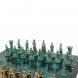 Шахматы &amp;quot;Средневековые рыцари&amp;quot; фигуры бронза / патина 44х44 см змеевик 128395