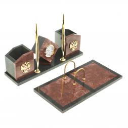 Настольный набор &amp;quot;Куб&amp;quot; из лемезита