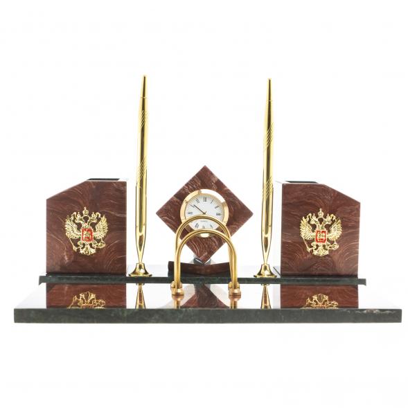 Настольный набор &amp;quot;Куб&amp;quot; из лемезита 120100