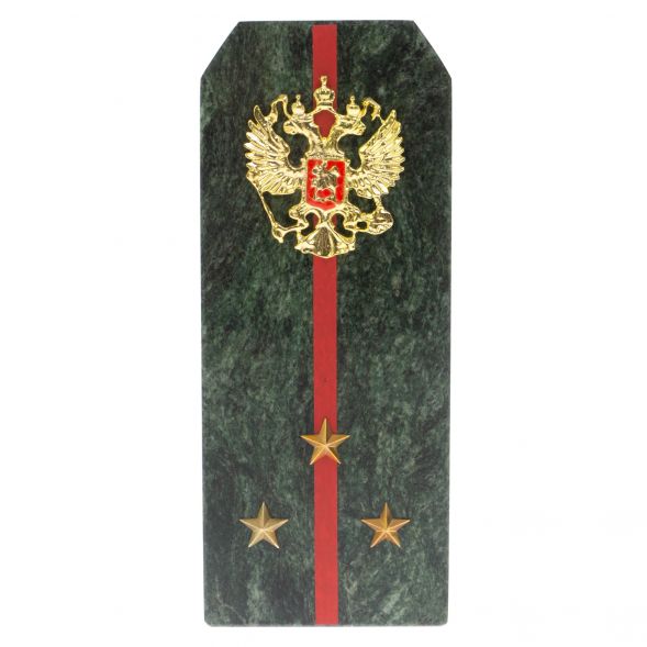 Сувенир погон &amp;quot;Старший Лейтенант ВС&amp;quot; камень змеевик 128987