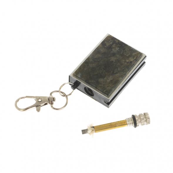 Брелок огниво &amp;quot;Вечная спичка&amp;quot; с накладкой из камня лабрадорит 2,8х1,3х5 см 129291