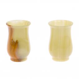 Набор стаканов из оникса 150 мл 6,2х9,7 см 2 шт в коробке (2,5х4)