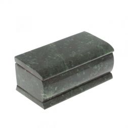 Шкатулка из черного змеевика 15х7,5х6 см