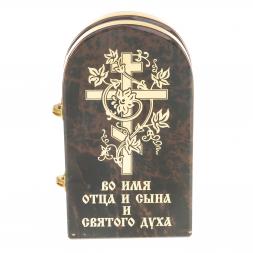 Икона складная "Семистрельная" арка малая камень обсидиан