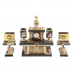 Настольный набор &amp;quot;Держава&amp;quot; из яшмы