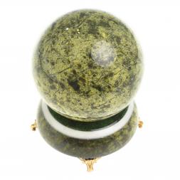 Cувенир &amp;quot;Шар Антистресс&amp;quot; 10,5 см змеевик на подставке