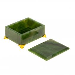 Шкатулка из нефрита 9,5х8х5 см