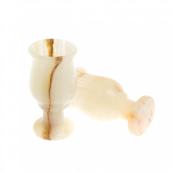 Набор рюмок из оникса в футляре 2 шт 20 мл 3,8х7 см (1,5х3) 125614