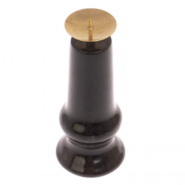 Подсвечник большой из черного змеевика 5х5х12,5 см 126363