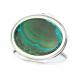 Зеркальце овальное из малахита с хризоколлой цвет серебро 126745