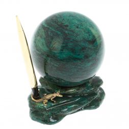 Композиция "Ящерица на скале" с ручкой, шар 9,5 см