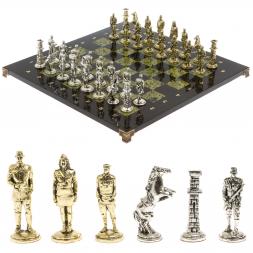 Шахматы сувенирные &amp;quot;Великая Отечественная война&amp;quot; доска 40х40 см змеевик