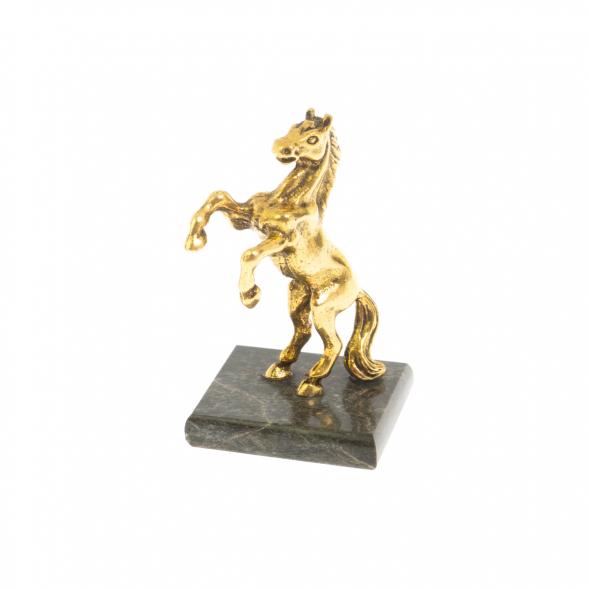 Сувенир &amp;quot;Лошадка&amp;quot; змеевик металл 129951