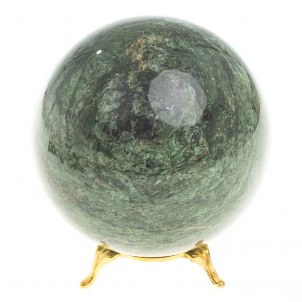 Шар из темно-зеленого змеевика 10 см 123184