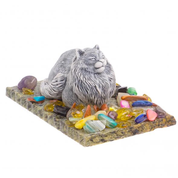 Сувенир из мрамолита &amp;quot;Кошка лежит&amp;quot; 125031