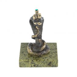 Бронзовая статуэтка &amp;quot;Змея - царевна&amp;quot; на змеевике