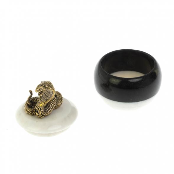 Шкатулка «Кобра» из мрамора и змеевика — символ 2025 года 128693