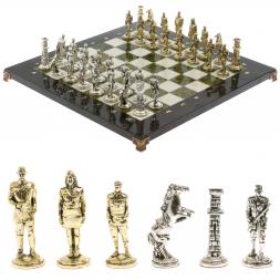 Шахматы из змеевика и мрамора &amp;quot;Великая Отечественная война&amp;quot; доска 40х40 см