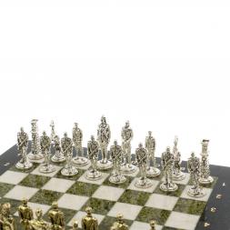 Шахматы из змеевика и мрамора &amp;quot;Великая Отечественная война&amp;quot; доска 40х40 см