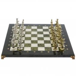Шахматы из змеевика и мрамора &amp;quot;Великая Отечественная война&amp;quot; доска 40х40 см