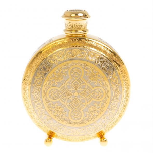 Набор фляжка с тремя стопками &amp;quot;Охотники&amp;quot; Златоуст 123277