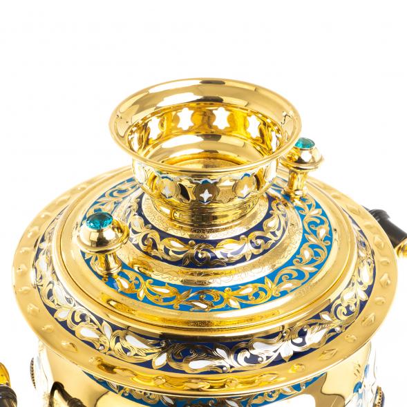 Самовар с сервизом на 6 персон &amp;quot;Лазуритовый&amp;quot; Златоуст 123369