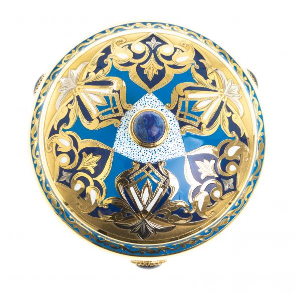 Самовар с сервизом на 6 персон &amp;quot;Лазуритовый&amp;quot; Златоуст 123369