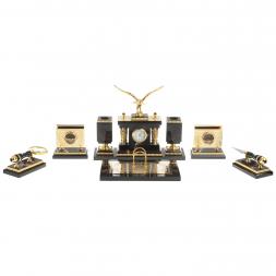 Настольный набор из яшмы и долерита &amp;quot;Орел&amp;quot;