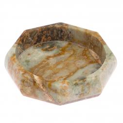 Пепельница восемь граней из офиокальцита